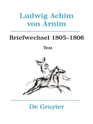 cover image of Briefwechsel III (1805-1806)